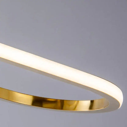 Modern gold linear led pendant light dining room chandelier