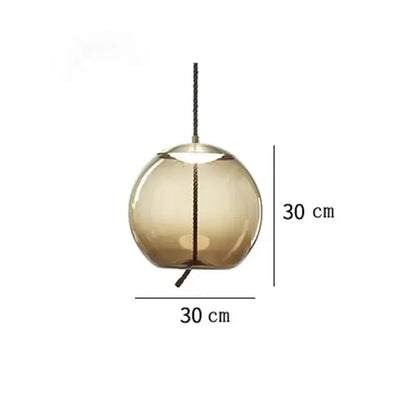Modern gray glass led pendant light chandelier for dining room