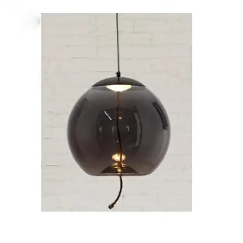 Modern gray glass led pendant light chandelier for dining room