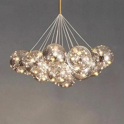 Modern glass sphere led pendant light for dining room