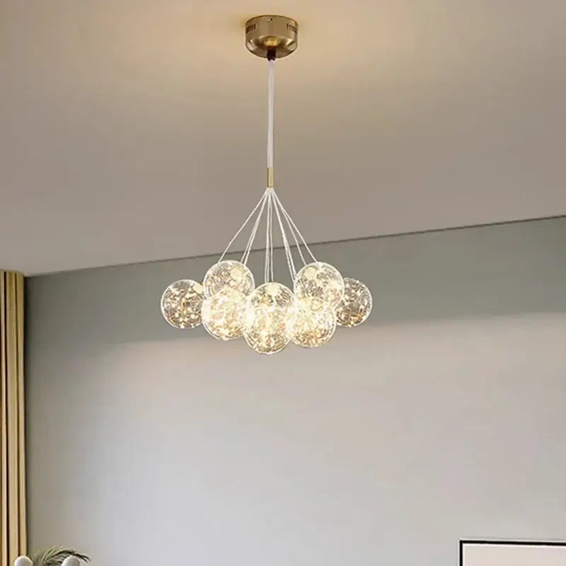 Modern glass sphere led pendant light for dining room