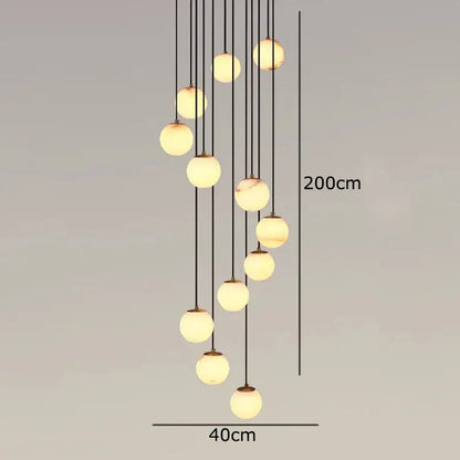 Modern brass and opal glass led pendant lights living room chandelier