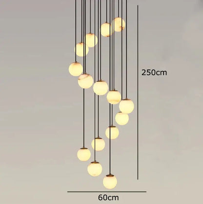 Modern brass and opal glass led pendant lights living room chandelier