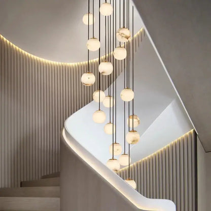 Modern brass and opal glass led pendant lights living room chandelier
