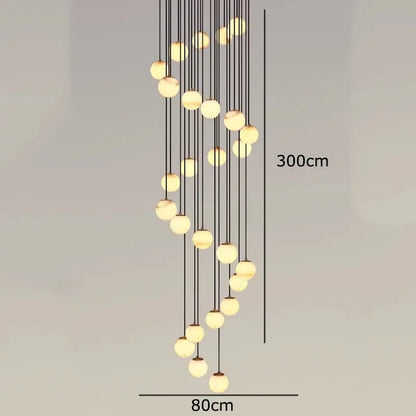 Modern brass and opal glass led pendant lights living room chandelier