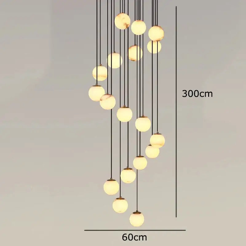 Modern brass and opal glass led pendant lights living room chandelier