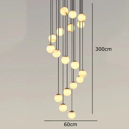 Modern brass and opal glass led pendant lights living room chandelier