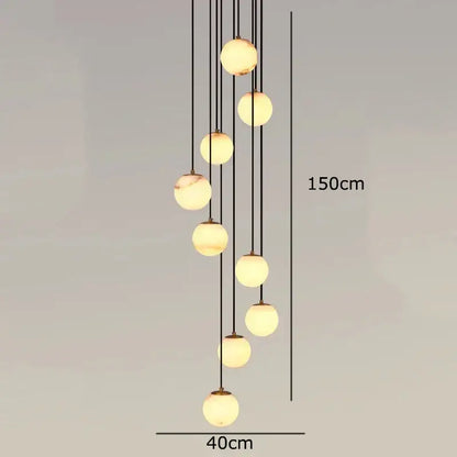 Modern brass and opal glass led pendant lights living room chandelier