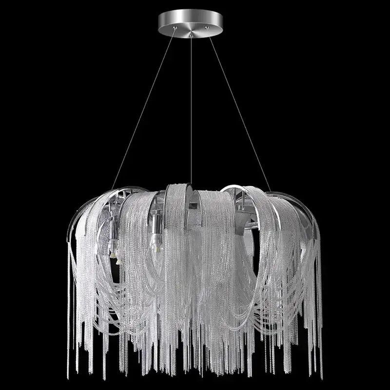Modern glass fringe led pendant light for dining room
