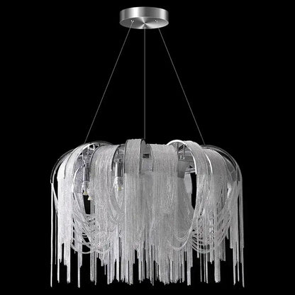 Modern glass fringe led pendant light for dining room