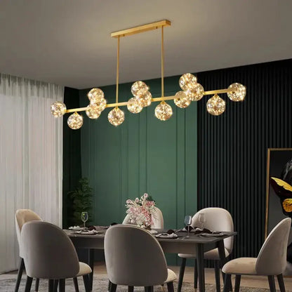 Modern black glass globe led pendant light dining room led