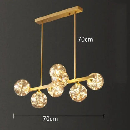 Modern black glass globe led pendant light dining room led