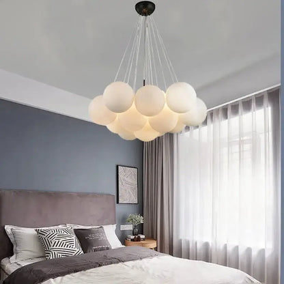 Modern cloud white led pendant light chandelier living room