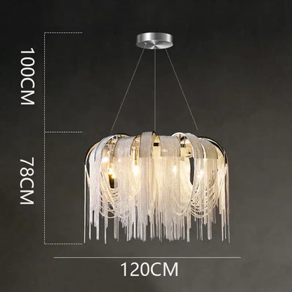 Modern glass fringe led pendant light for dining room
