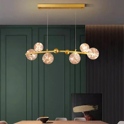 Modern black led pendant light chandelier for dining room