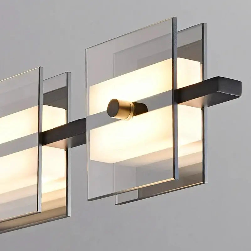 Modern minimalist black led pendant light for dining room