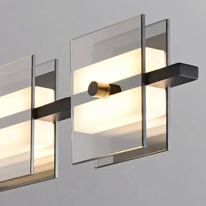Modern minimalist black led pendant light for dining room