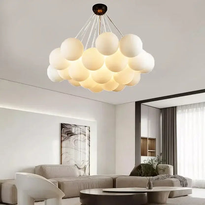 Modern cloud white led pendant light chandelier living room