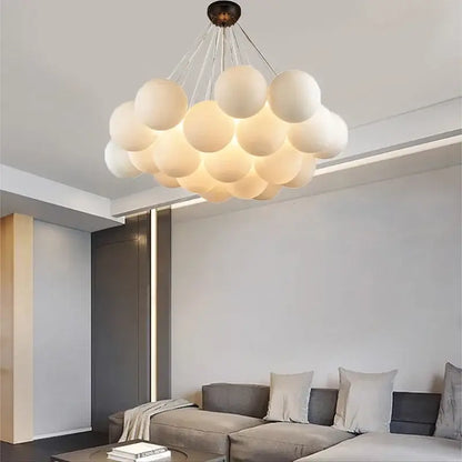 Modern cloud white led pendant light chandelier living room