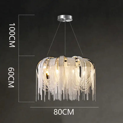 Modern glass fringe led pendant light for dining room