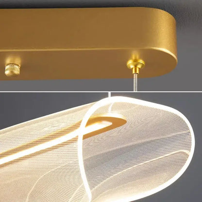 Modern white mesh led pendant light for dining room