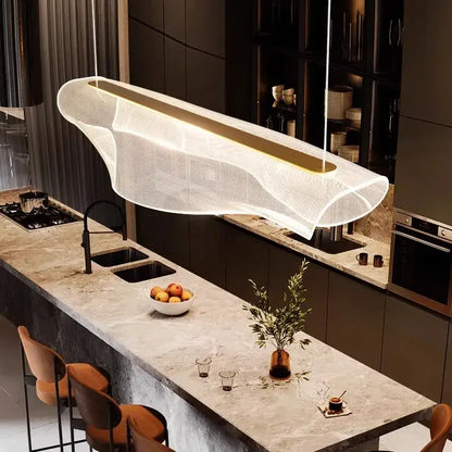 Modern white mesh led pendant light for dining room