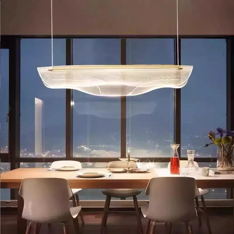 Modern white mesh led pendant light for dining room