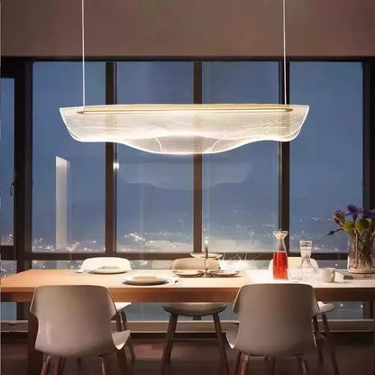 Modern white mesh led pendant light for dining room