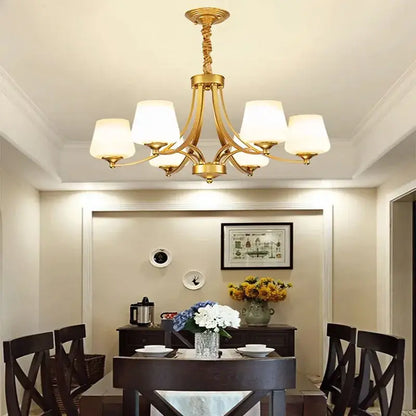 Modern gold rope led pendant light for dining room