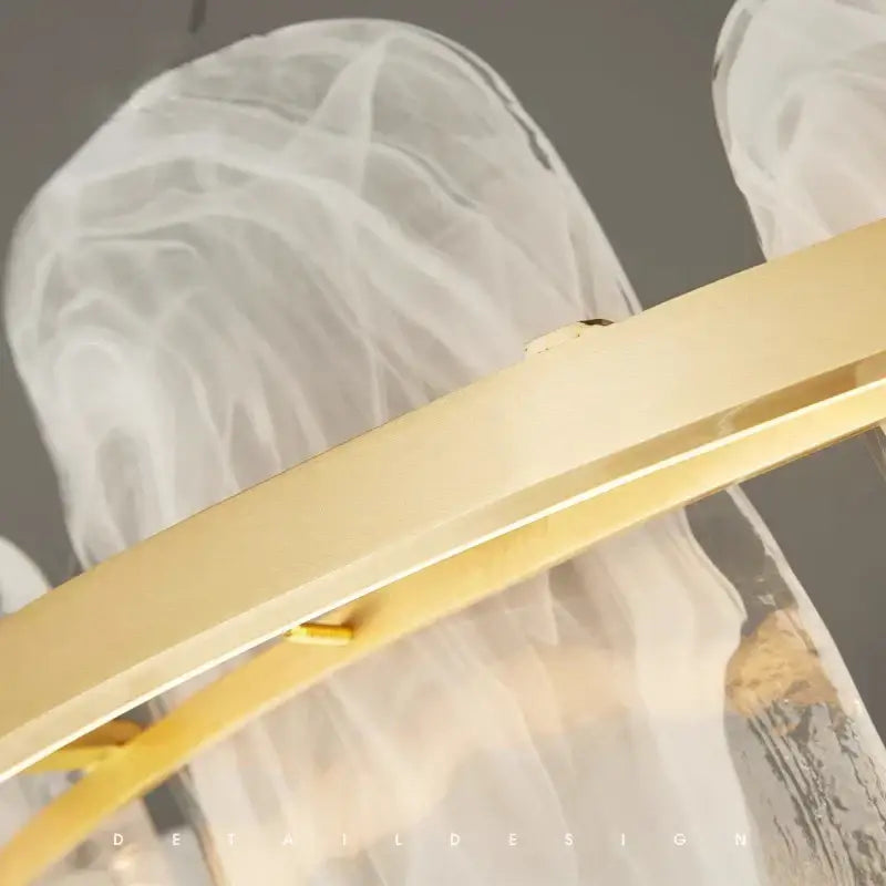 Modern gold ice glass led pendant light for dining room
