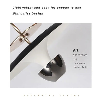 Modern metallic disc led pendant light for kitchen dining room