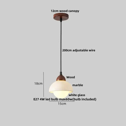 Modern luxury yellow & gray marbled glass pendant light fixture kitchen