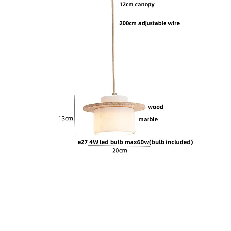 Modern luxury yellow & gray marbled glass pendant light fixture kitchen