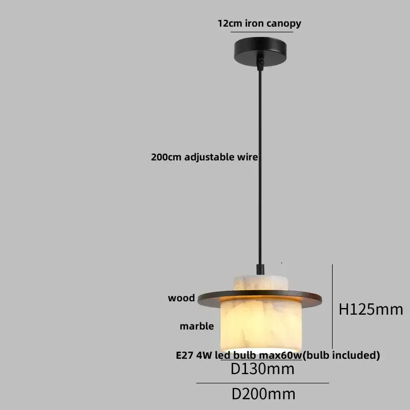 Modern luxury yellow & gray marbled glass pendant light fixture kitchen