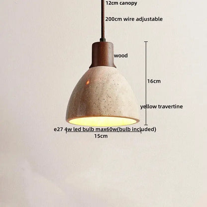 Minimalist beige & brown concrete pendant light fixture kitchen