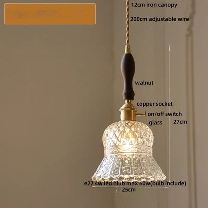 Vintage green glass & brass led pendant light – dining room