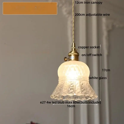 Vintage green glass & brass led pendant light – dining room