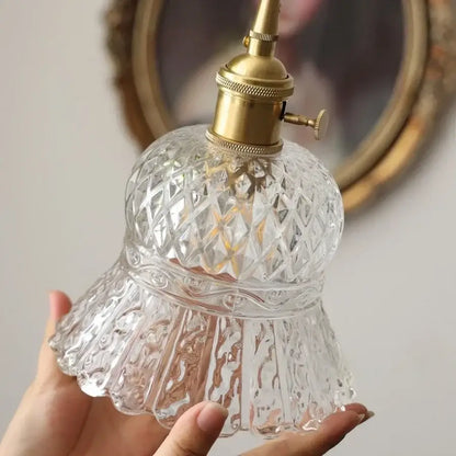 Vintage green glass & brass led pendant light – dining room