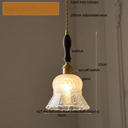 Vintage green glass & brass led pendant light – dining room
