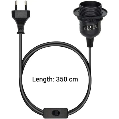 Industrial black led pendant light with switch bedroom cord kit