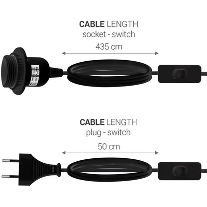 Industrial black led pendant light with switch bedroom cord kit