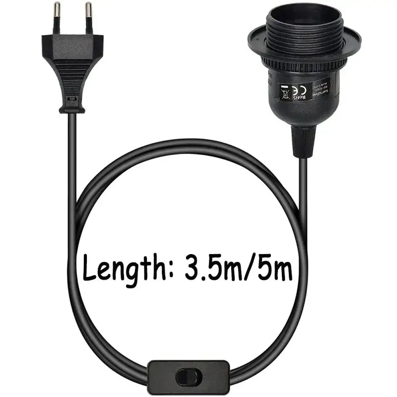 Industrial black led pendant light with switch bedroom cord kit