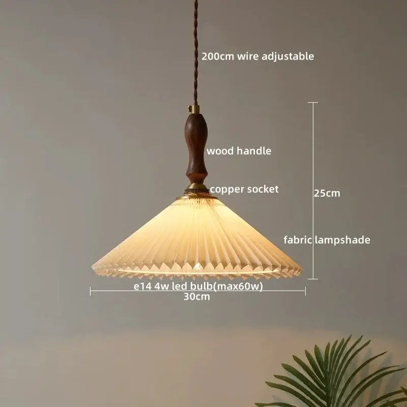 Modern patterned glass led pendant light kitchen wood and brass