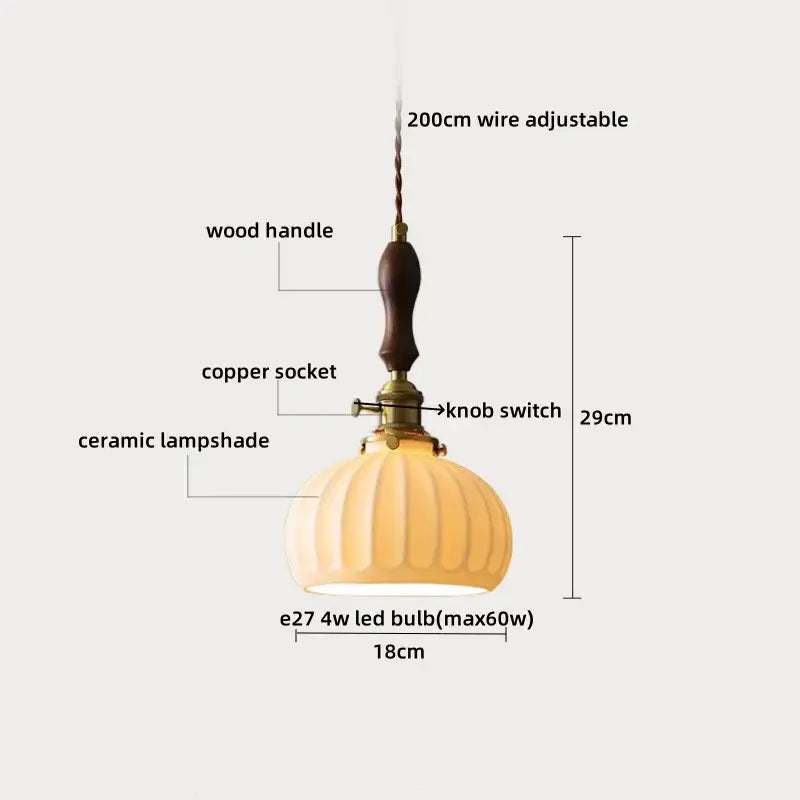 Modern patterned glass led pendant light kitchen wood and brass