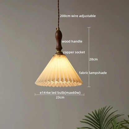 Modern patterned glass led pendant light kitchen wood and brass