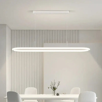 Modern black oval led pendant light for dining room kitchen