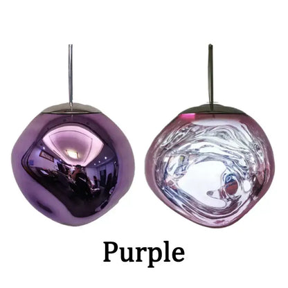 Modern silver bubble glass led pendant light for living room