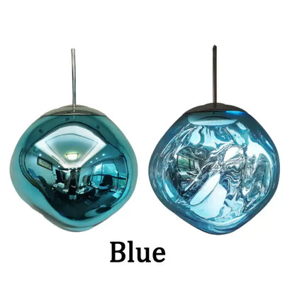Modern silver bubble glass led pendant light for living room