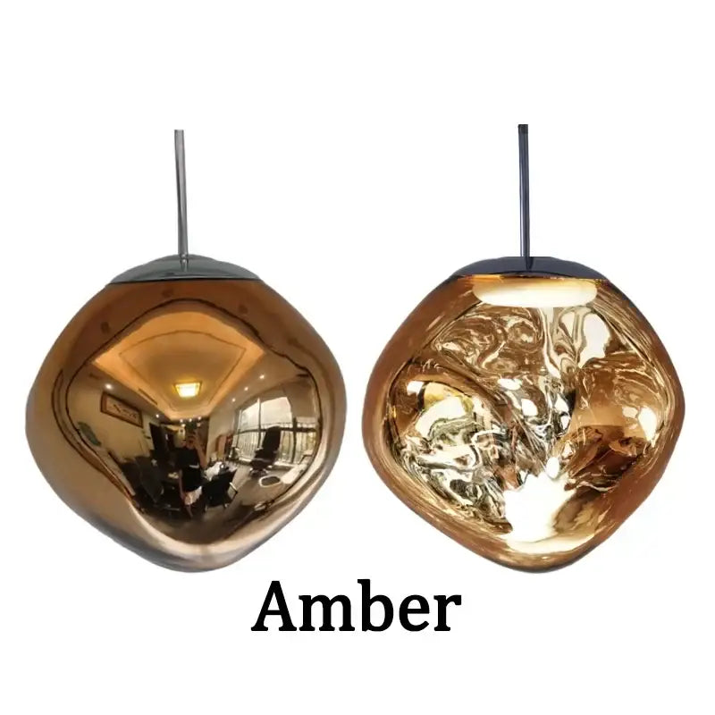 Modern silver bubble glass led pendant light for living room