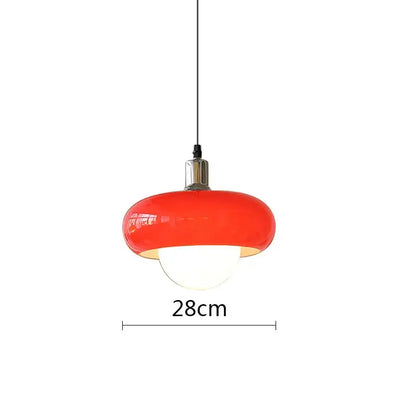 Modern yellow glass led pendant light for bedroom and dining room